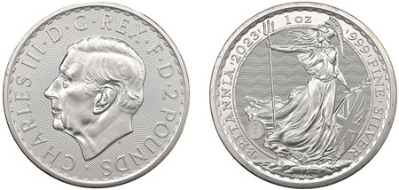 GRAN BRETAGNA - CARLO III (2022-) - 2 Pounds 2023, Britannia.