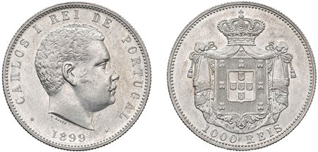 PORTOGALLO - CARLO I (1899-1908) - 1000 Reis, 1899.