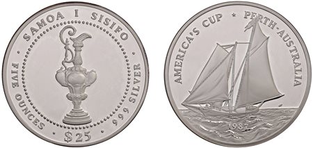 SAMOA - 25 tala 1987, da 5 once.