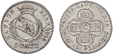 SVIZZERA - BERNA - 5 Batzen 1826.