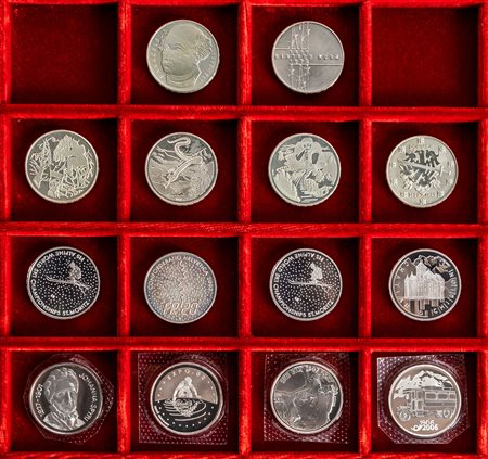 SVIZZERA - Lotto di 14 monete da 20 franchi (dal 1992 al 2006).