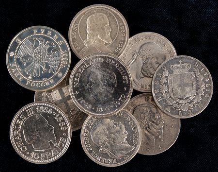 VARI STATI EUROPEI (Italia, Monaco, Olanda, Russia, Ungheria) - Lotto 9 monete.