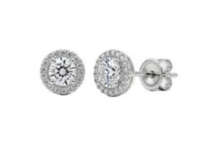ORECCHINI IN ORO CON DIAMANTI PER 3,80 CT - 309 HALO ROUND