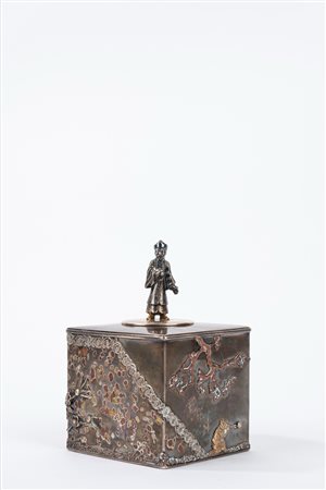 Scatola porta tè in argento