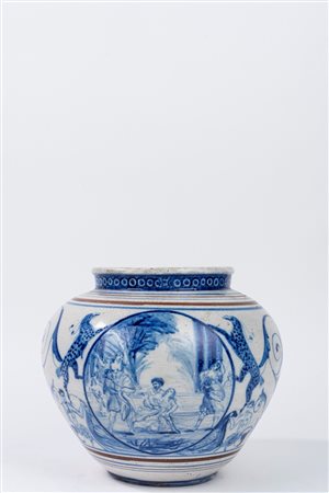 Cachepot in maiolica