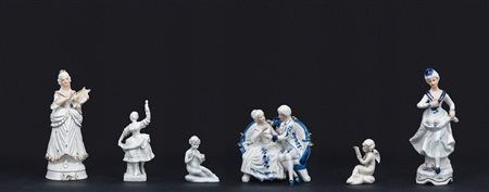 Sei statuine in ceramica Capodimonte