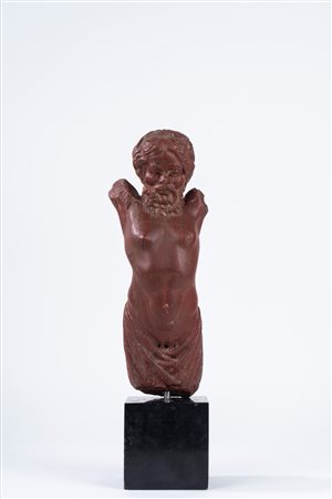 Scultura in pietra raffigurante fauno