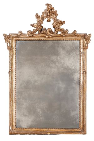 Specchierina in legno intagliato e dorato, secolo XIX