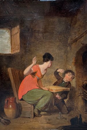 Scuola inglese, inizi secolo XIX - Lo schiaffo, 1821