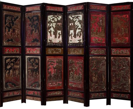 PARAVENTO A SEI ANTE, China, Republic Period (1912-1949)