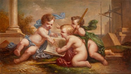 Scuola francese, fine secolo XVIII - inizio secolo XIX - Allegoria dell'architettura