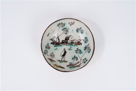 Piccola ciotola in ceramica policroma, Savona, Fabbrica Folco, XVIII secolo