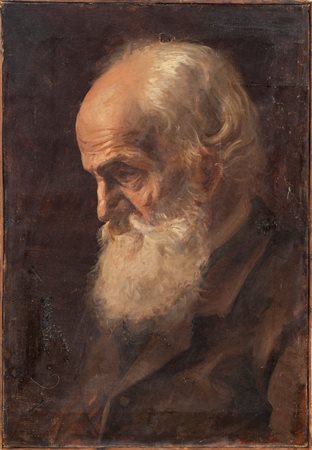 Scuola italiana, seconda metà del secolo XIX - Ritratto di anziano