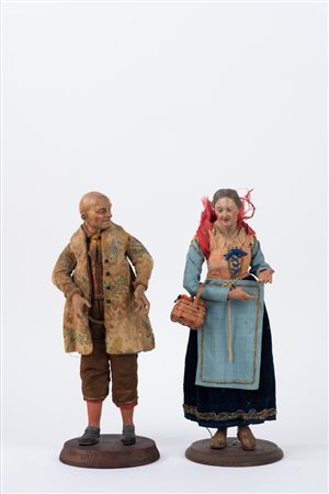 Due figure da presepe, Napoli secolo XIX