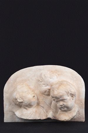Altorilievo in gesso con tre cherubini, secolo XX