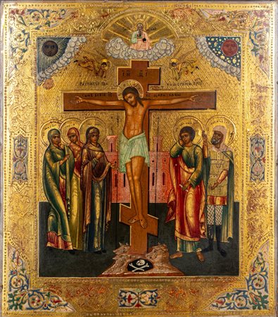 Icona raffigurante la Crocifissione, secolo XIX