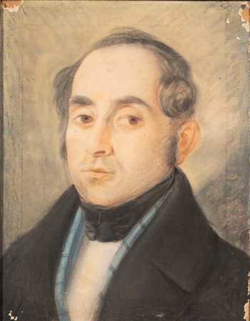 Scuola del secolo XIX - Ritratto virile a mezzobusto