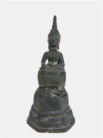 Scultura in bronzo raffigurante Buddha, Thailandia, secolo XIX