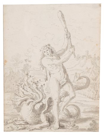 Scuola italiana, secolo XIX - Ercole e l’Idra