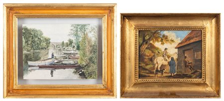 Lotto di due dipinti