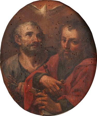 Scuola romana, secolo XIX - Santi Pietro e Paolo