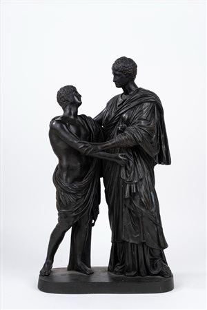 Gruppo scultureo in bronzo raffigurante Oreste ed Elettra