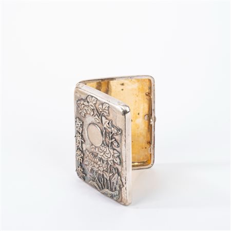 Portasigarette in argento, Cina fine secolo XIX - inizi secolo XX