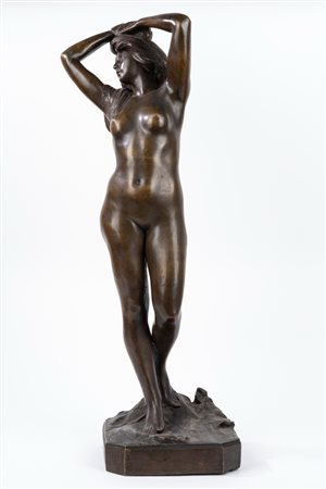 Raffaele Marino (Napoli 1868 - 1957)  - Nudo di donna in piedi