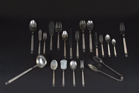 Servizio di posate in metallo placcato argento, Macabo, Cusano Milanino, anni '60 del Novecento