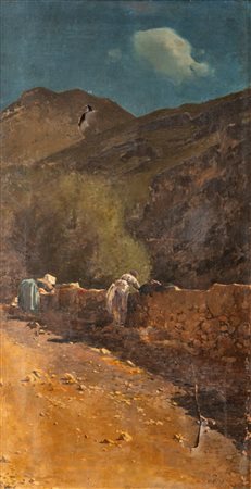 Luigi Pulini (attivo nella seconda metà del secolo XIX) - Una strada a Guarcino