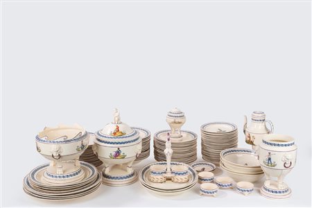 Importante servizio in terraglia policroma, Migliuolo Giustiniani, Napoli secondo decennio del secolo XIX