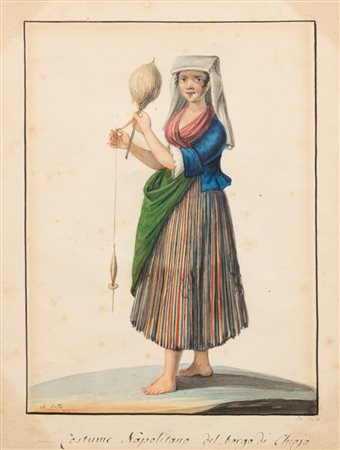Michela  De Vito (attiva a Napoli, prima metà del XIX secolo)  - Costume napoletano di Chiaja