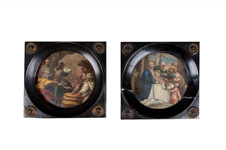 Scuola italiana, secolo XVIII - Circoncisione; e Gesù tra i Dottori