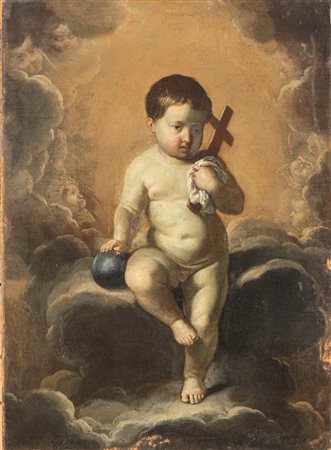 Scuola fiamminga, secolo XVII - Salvator Mundi