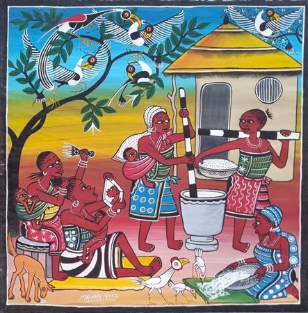 MALIKITA M. MARUS Tanzania 1964 "Vita di villaggio"