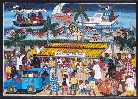 MALIKITA M. MARUS Tanzania 1964 "Mercato del pesce"