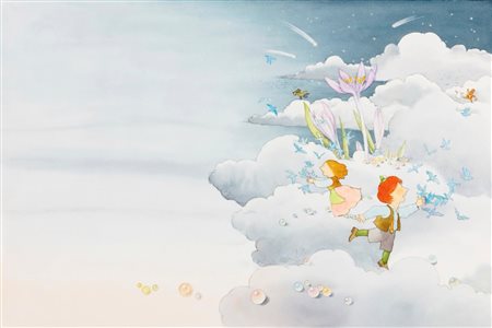 Claude Millet & Denise Millet - Uccellino blu, 1980s