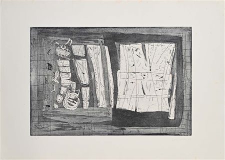 Antonio Corpora (Tunisi 1909 - Roma 2004) Composizione astratta 1969 Firma,...