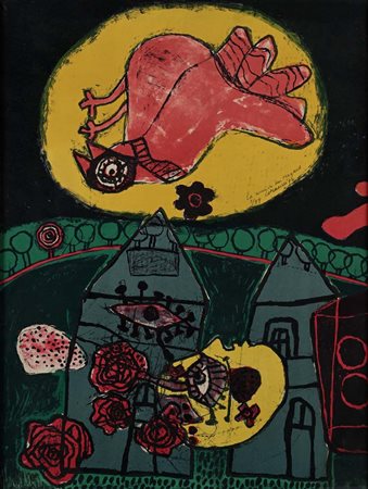 Guillaume Corneille (Liegi 1922 - Auver-Sur-Oise 2010) Maison du regard 1972...