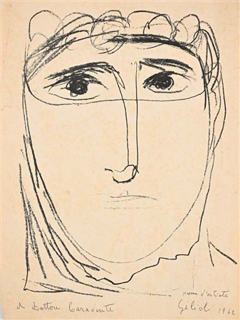 Emile Gilioli (Parigi 1911 - Parigi 1977) Ritratto 1962 Firma, data,...