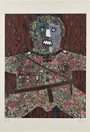 Baj Enrico (Milano 1924 - Vergiate 2003) Generale Firma e numerazione "Baj...