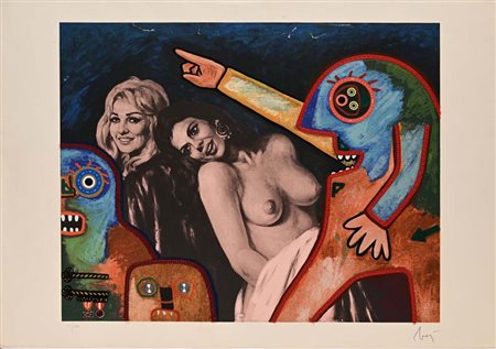 Baj Enrico (Milano 1924 - Vergiate 2003) Ninon de Lenclos e Eleonora di...