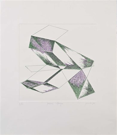 Achille Perilli (Roma 1927 - Orvieto 2021) Passons L'esponge 1972 Firma,...