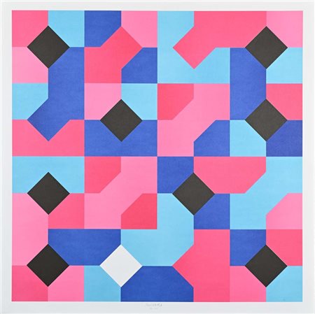 Bruno Munari (Milano 1907 - Milano 1998) Curve di Peano Firma e numerazione...