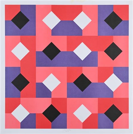 Bruno Munari (Milano 1907 - Milano 1998) Curve di Peano Firma e numerazione...