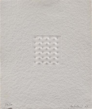 Enrico Castellani (Castelmassa 1930 - Viterbo 2017) Impressione 1977 Firma,...