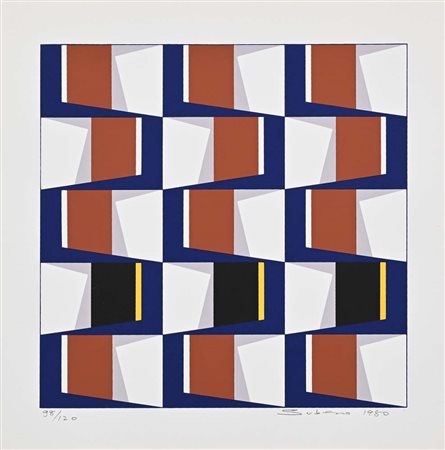 Oswaldo Subero (Caracas 1934 - 2016) Lotto di 2 serigrafie 1980 Entrambe le...