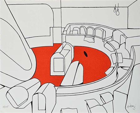 Valerio Adami (Bologna 1935 - 0) Senza titolo Firma e numerazione "Adami...