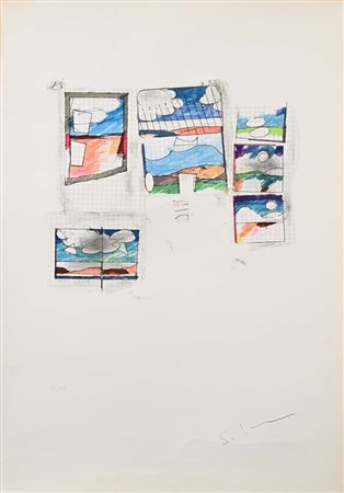 Mario Schifano (Homs 1934 - Roma 1998) Senza titolo Firma e numerazione...