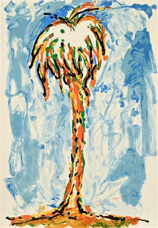 Mario Schifano (Homs 1934 - Roma 1998) Palma Firma e numerazione "Schifano...